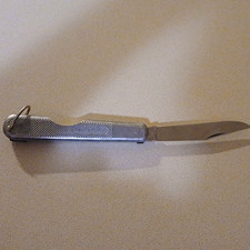 Big Chief 45eu Silver Metal Pocketknife Slipjoint Clip Point Plain Edge Manual Big Chief 45eu Silver Metal Pocketknife Slipjoint Clip Point Plain Edge Manual