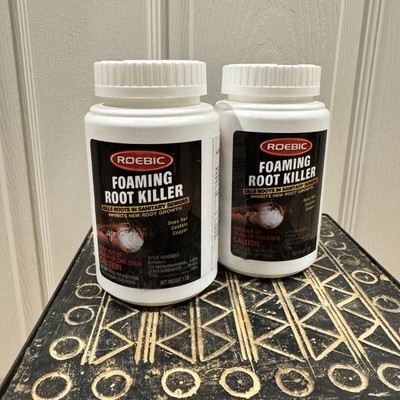 Roebic FRK-1LB Foaming Root Killer, Clear Pipes, Stop New Growth Lot Of 2 Units