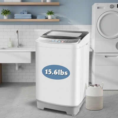 Portable Washing Machine 15.6lb Capacity Full-Automatic 10 Washing Modes Washer