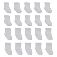 20-Pack Newborn Baby Infant  Toddler Unisex Socks, 0-12/12-24 Months, Assort...