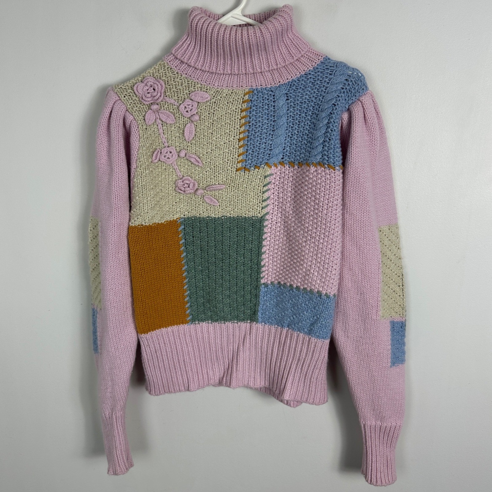 LoveShackFancy Patchwork Turtleneck Sweater Women… - image 19