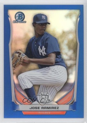 2014 Bowman Chrome Prospects Blue Refractor 68/250 Jose Ramirez #BCP70 0q5
