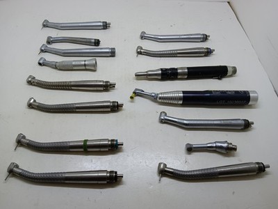 Lot Of 15 Dental Hand Tools, Drills, Attachments Used Dentist Orthodontist 