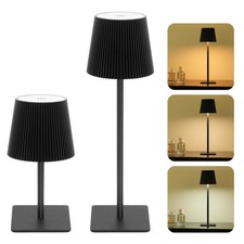 2 Pack Cordless Table Lamp,6000mAh Rechargeable Battery Operated Desk Lamp,Ad...