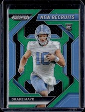 2024 Panini Prizm Draft Picks #NR-DME Drake Maye New Recruits Green