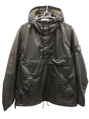 Supreme Stone Island Poly Cover Composite Anorak Hoodie Jacket Size M Black F/S