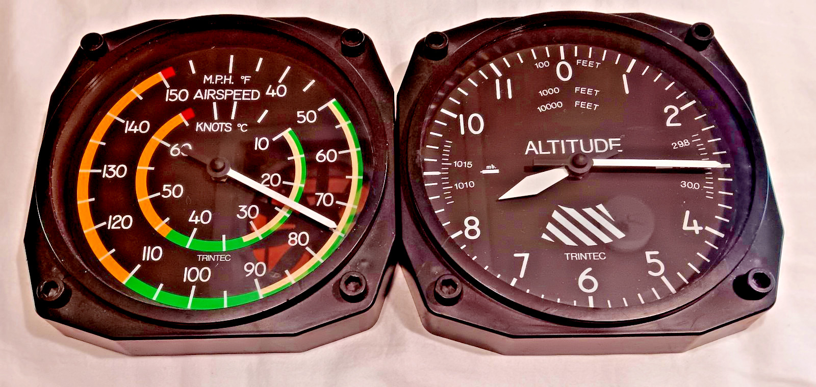 Trintec Aviation Plane Altitude Altimeter Analog Wall Clock 