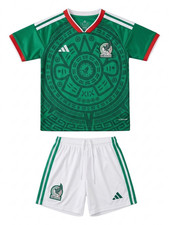 Mexico Soccer Jersey & Shorts Set Green White Red