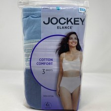 Jockey Elance 100 Cotton Briefs 3-Pack - Women s Plus Size 9/XXL - Multicolor