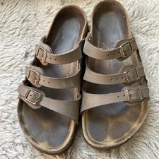 Birkenstock Florida Women s Brown 3-Strap Slip-on Sandal Sz 8