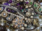 Vintage & Mod Some Signed Costume Jewelry Lot Small Priority Box FULL #151