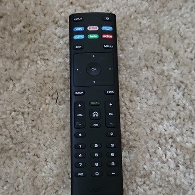 VIZIO Wireless TV Remote Control Black w/ Netflix Hulu Vudu Xumo Redbox Prime