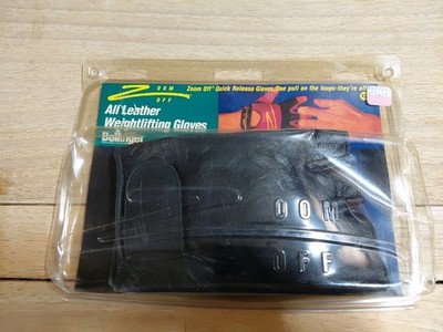 Vintage Bollinger Zoom Off Quick Release Fingerless Weightlifting Gloves Size XL