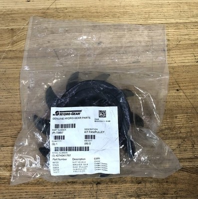 HYDRO-GEAR TRANSMISSION PULLEY AND FAN FOR ZERO TURN LAWN MOWER  72657
