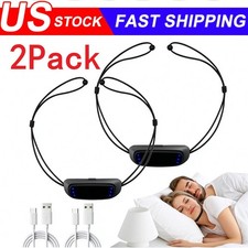 2Pack Smart Snoring Stopper Sleep Aid Anti Snoring Chin Device Muscle Tightening