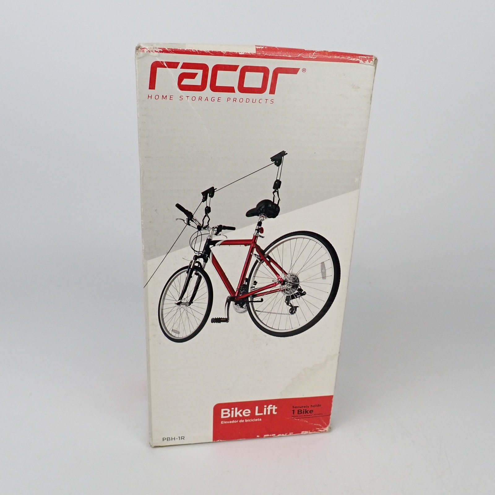 Racor PBH-1R Ceiling Bike Lift Mount Storage System &ndash; Holds One Bike &ndash; OPEN BOX