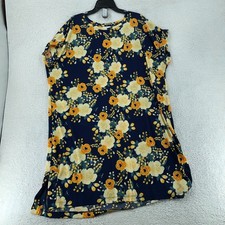 LuLaRoe Chelsea T Shirt Dress Womens XL Colorful Floral Lightweight Short Sleeve