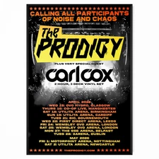 The Prodigy Music Concert Poster 2025 Gift Poster UK & Ireland Arena Tour 2026