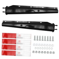 Black Straight Spring Loaded Mud Flap Hanger for Semi Trucks 2-1/2" Bolt