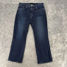 Joe's Jeans Women's 32 Callie Cropped Boot Blue Mid Rise Pants