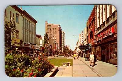 #ad Kalamazoo MI Michigan The Mall Antique Vintage Postcard $0.99