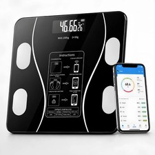 Digital 180KG Bathroom Scales Weighing Smart Body Fat BMI Bluetooth Weight Scale