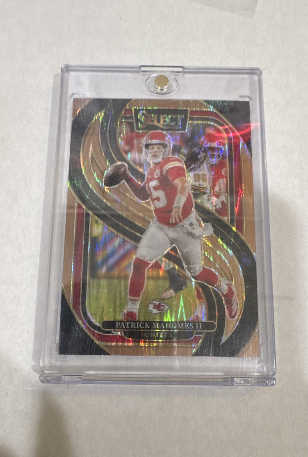 2024 Panini Select-Premier Level Patrick Mahomes II #120 Copper Shock Prizm /299
