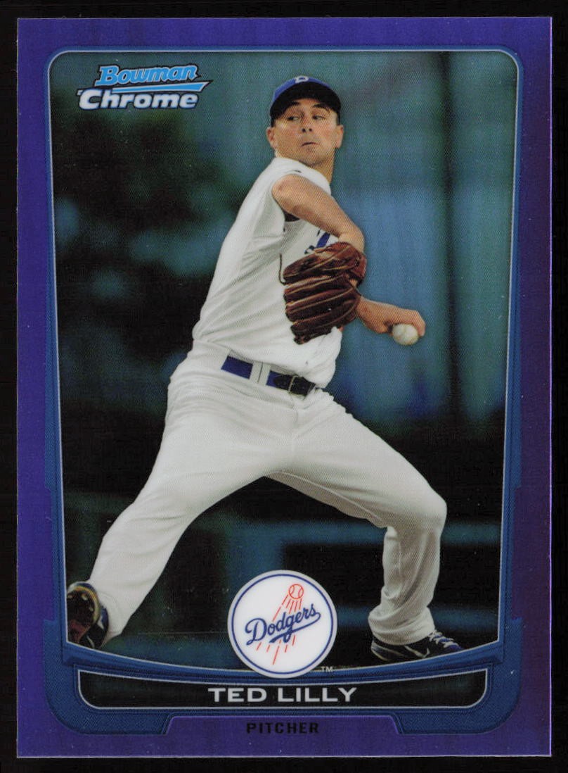 Ted Lilly 2012 Bowman Chrome Purple Refractors #186 #/199 - Los Angeles Dodgers