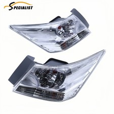 Pair Tail Lights For 2008-2012 Honda Accord Sedan Clear Lens Rear Brake Lamps