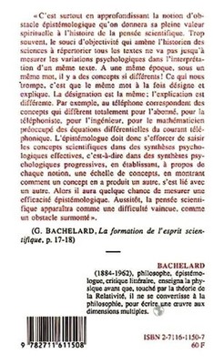 LA Formation De L'Esprit Scientifiq... by Bachelard, Gaston Paperback / softback