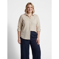 H&M Linen Blend Button Front Shirt – Size XL