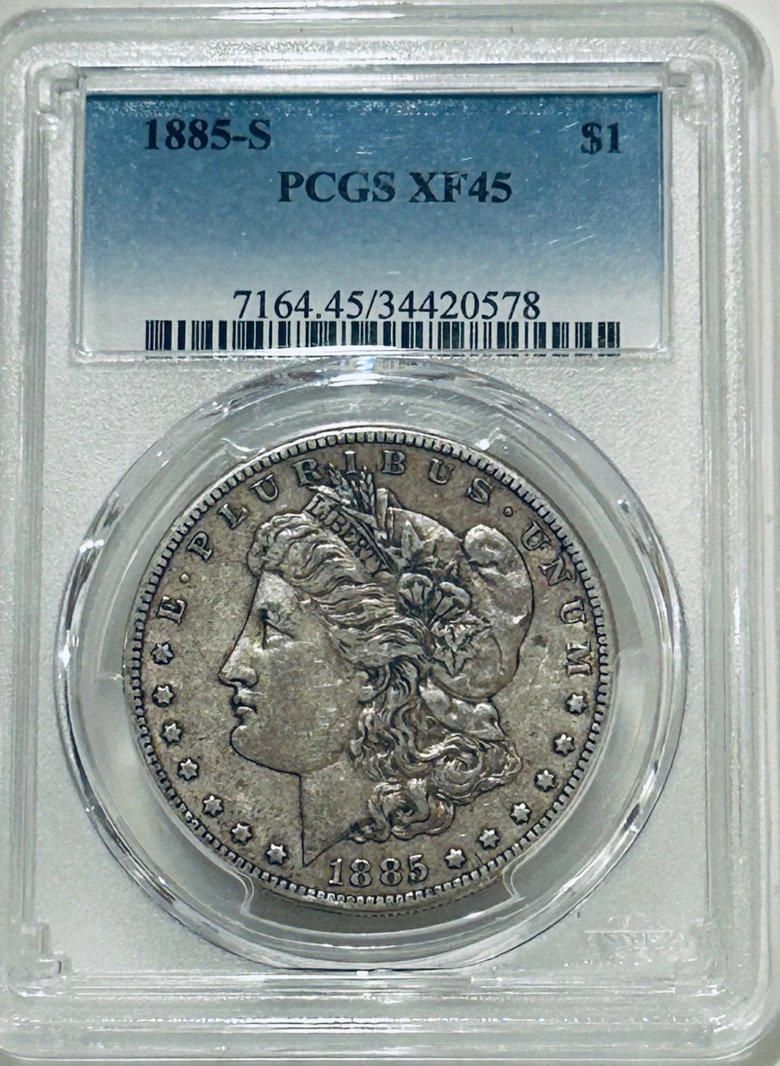PCGS Certified XF 45 Graded Morgan US Dollars (1878-1921) for sale