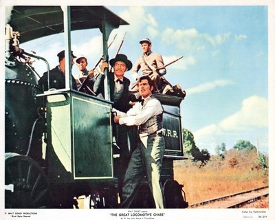 Fess Parker in The Great Locomotive Chase (1956) Vintage Hollywood Photo 1362K