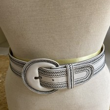 Vintage Yves Saint Laurent Leather Stitched Belt Vintage