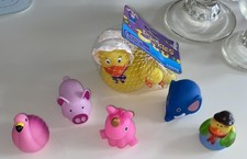 Baby Toddler Bath Or Pool Toys 3-Light-Up 2-plastic 3-Vintage Plastic In Bag