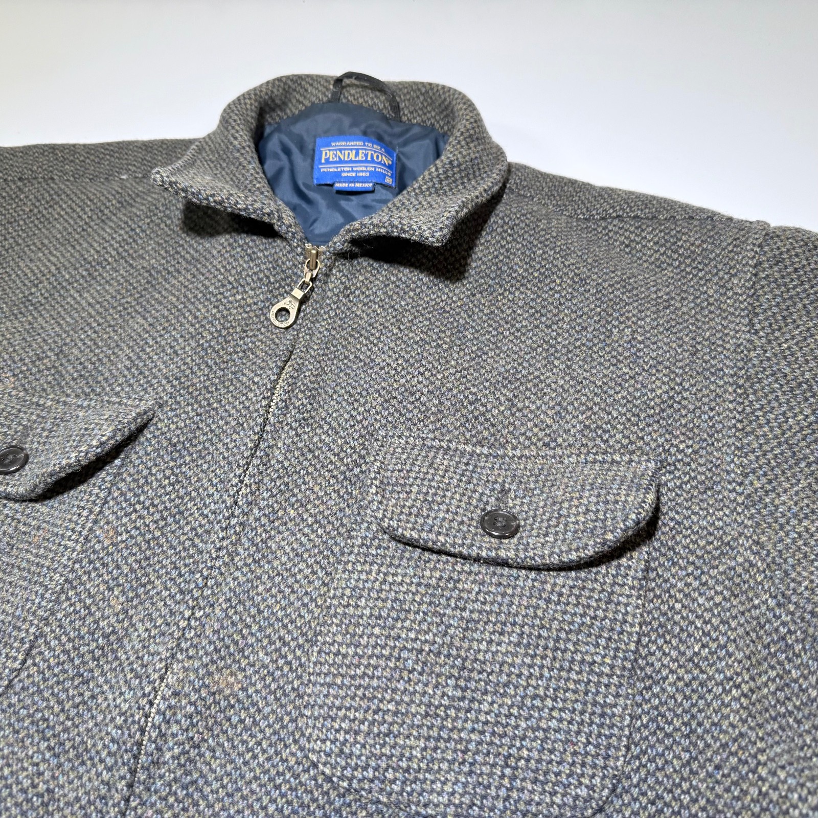 Vintage Pendleton Medium Wool Full Zip Tweed Jack… - image 4