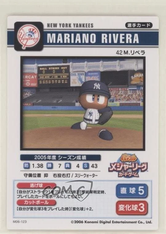 2006 Konami MLB Mariano Rivera #M06-123 HOF - Image 2 of 2