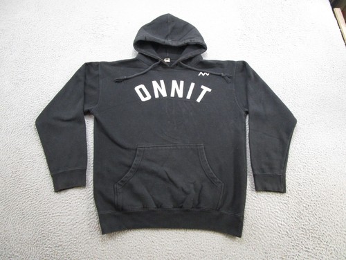Independent Trading Company Hoodie Mens M Black ONNIT Graphic Fleece Sweatshirt