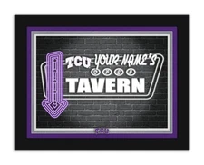 TCU Horned Frogs Personalized Framed Neon Tavern Print Sign 18x14