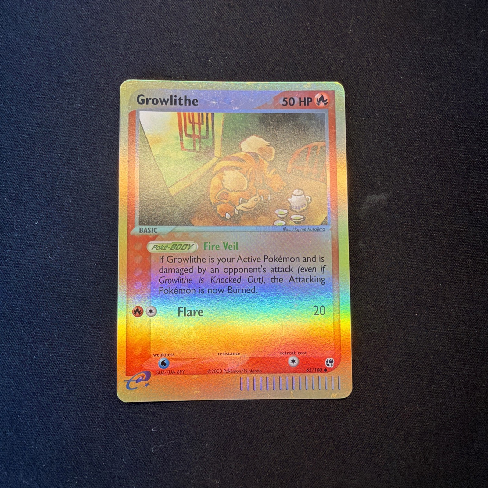 Pokémon TCG - Growlithe - 65/100 - Reverse Holo Common - Sandstorm - NM/M