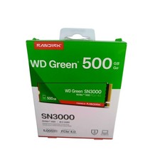 WD Green SN3000 500GB NVMe Gen4 PCIe 5000 MB/s M.2 2280 Internal SSD WDS500G4G0E