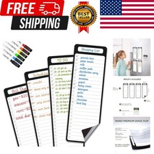Magnetic Dry Erase List Board - 4"x12" Multifunctional List Board for Fridge ...