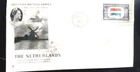 WW2 OVER-RUN NATIONS NETHERLANDS FLAG ARTCRAFT CACHET 1943 FLAG FDC QUEEN WILHEL