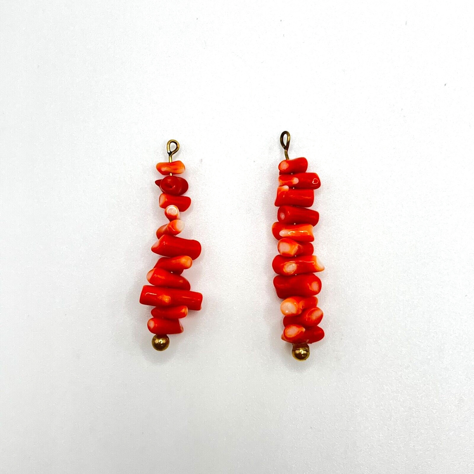 Beautifully Colored Coral Dangle Earring Attachme… - image 1