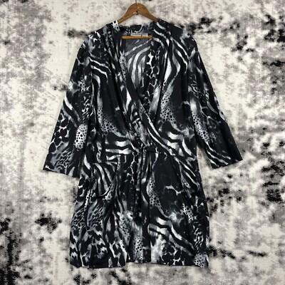Chicos Dress Womens Size Extra Large (3) Animal Print V-Neck