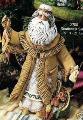 Ceramic Bisque~~ Ready to Paint~~~Gare~~ Southwest Santa 