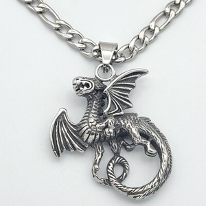 Mens Stainless Steel Flying Dragon 