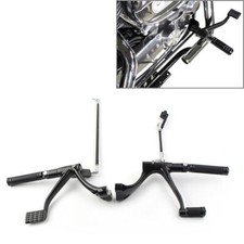 Vorverlegte Fussrastenanlage für Harley Sportster 1200 883 XL883 2004-13 Schwarz