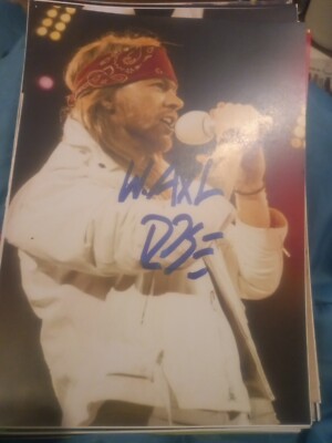 axl rose A4 Print Repro Signature For Entertainment Purposes Only 