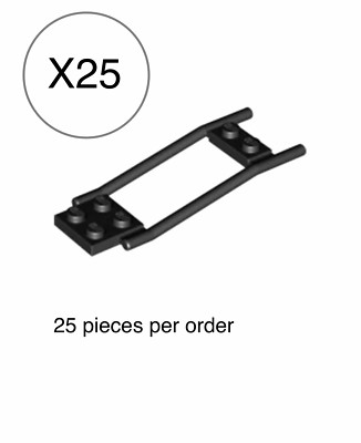 Lego 25 Pieces Black Horse Hitching / Mini Figures Animal Accessories Bulk Part
